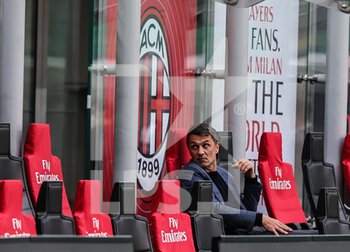 2021-04-21 - Paolo Maldini Technical Area Director of AC Milan during the Serie A 2020/21 football match between AC Milan vs US Sassuolo at Giuseppe Meazza Stadium, Milan, Italy on April 21, 2021 - Photo FCI / Fabrizio Carabelli - AC MILAN VS US SASSUOLO - ITALIAN SERIE A - SOCCER