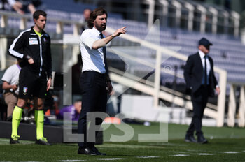 2021-04-25 - Andrea Pirlo coach of Juventus FC gestures - ACF FIORENTINA VS JUVENTUS FC - ITALIAN SERIE A - SOCCER