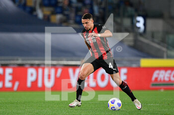 2021-04-26 - Ismael Bennacer of AC Milan seen in action during the Italian Football Championship League A 2020/2021 match between SS Lazio vs AC Milan at the Olimpic Stadium in Rome. - SS LAZIO VS AC MILAN - ITALIAN SERIE A - SOCCER