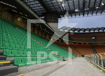 2021-05-01 - View of the Stadium during the Serie A 2020/21 football match between AC Milan vs Benevento Calcio at Giuseppe Meazza Stadium, Milan, Italy on May 01, 2021 - Photo FCI / Fabrizio Carabelli - AC MILAN VS BENEVENTO CALCIO - ITALIAN SERIE A - SOCCER