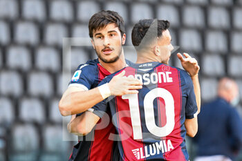 2021-05-08 - Riccardo Orsolini (Bologna) celebrates after scoring a goal on penalty 1-1 - UDINESE CALCIO VS BOLOGNA FC - ITALIAN SERIE A - SOCCER