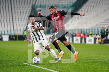 2021-05-09 - Theo Hernandez of AC Milan during the Italian championship Serie A football match between Juventus FC and AC Milan on May 9, 2021 at Allianz Stadium in Turin, Italy - Photo Morgese-Rossini / DPPI - JUVENTUS FC VS AC MILAN - ITALIAN SERIE A - SOCCER