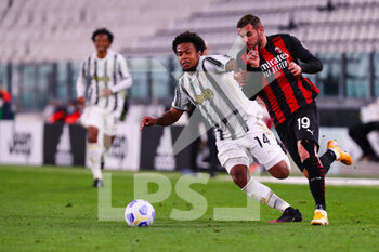 2021-05-09 - Weston McKennie of Juventus Fc and Theo Hernandez of AC Milan during the Italian championship Serie A football match between Juventus FC and AC Milan on May 9, 2021 at Allianz Stadium in Turin, Italy - Photo Morgese-Rossini / DPPI - JUVENTUS FC VS AC MILAN - ITALIAN SERIE A - SOCCER