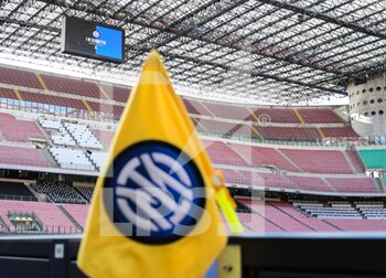 2021-05-12 - View of the Stadium with New Brand IMINTER during the Serie A 2020/21 football match between FC Internazionale and AS Roma at Giuseppe Meazza Stadium, Milan, Italy on May 12, 2021 - Photo FCI / Fabrizio Carabelli - INTER - FC INTERNAZIONALE VS AS ROMA - ITALIAN SERIE A - SOCCER