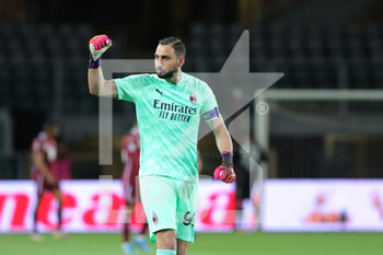 2021-05-12 - Gianluigi Donnarumma (AC Milan) celebrates for the goal - TORINO FC VS AC MILAN - ITALIAN SERIE A - SOCCER