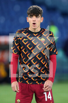 2021-05-15 - Gonzalo Villar of Roma reacts during warm up before the Italian championship Serie A football match between AS Roma and SS Lazio on May 15, 2021 at Stadio Olimpico in Rome, Italy - Photo Federico Proietti / DPPI - AS ROMA VS SS LAZIO - ITALIAN SERIE A - SOCCER