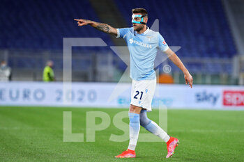 2021-05-15 - Sergej Milinkovic Savic of Lazio gestures during the Italian championship Serie A football match between AS Roma and SS Lazio on May 15, 2021 at Stadio Olimpico in Rome, Italy - Photo Federico Proietti / DPPI - AS ROMA VS SS LAZIO - ITALIAN SERIE A - SOCCER