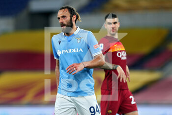 2021-05-15 - Vedat Muriqi of Lazio reacts during the Italian championship Serie A football match between AS Roma and SS Lazio on May 15, 2021 at Stadio Olimpico in Rome, Italy - Photo Federico Proietti / DPPI - AS ROMA VS SS LAZIO - ITALIAN SERIE A - SOCCER