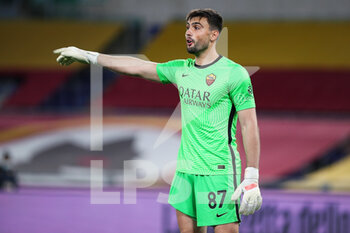 2021-05-15 - Daniel Fuzato goalkeeper of Roma gestures during the Italian championship Serie A football match between AS Roma and SS Lazio on May 15, 2021 at Stadio Olimpico in Rome, Italy - Photo Federico Proietti / DPPI - AS ROMA VS SS LAZIO - ITALIAN SERIE A - SOCCER