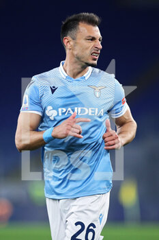 2021-05-15 - Stefan Radu of Lazio reacts during the Italian championship Serie A football match between AS Roma and SS Lazio on May 15, 2021 at Stadio Olimpico in Rome, Italy - Photo Federico Proietti / DPPI - AS ROMA VS SS LAZIO - ITALIAN SERIE A - SOCCER
