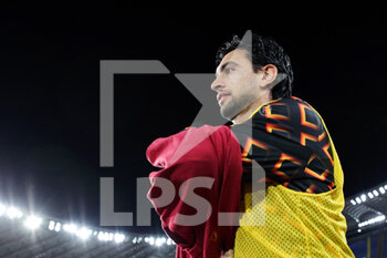 2021-05-15 - Javier Pastore of Roma at the end of the Italian championship Serie A football match between AS Roma and SS Lazio on May 15, 2021 at Stadio Olimpico in Rome, Italy - Photo Federico Proietti / DPPI - AS ROMA VS SS LAZIO - ITALIAN SERIE A - SOCCER