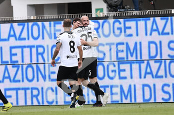 2021-05-15 - Riccardo Saponara (Spezia Calcio) celebrating after score the goal - SPEZIA CALCIO VS TORINO FC - ITALIAN SERIE A - SOCCER