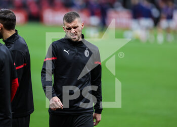 2021-05-16 - Ante Rebic of AC Milan warms up during the Serie A 2020/21 football match between AC Milan vs Cagliari Calcio at Giuseppe Meazza Stadium, Milan, Italy on May 16, 2021 - Photo FCI / Fabrizio Carabelli - AC MILAN VS CAGLIARI CALCIO - ITALIAN SERIE A - SOCCER