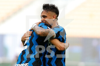 2021-05-23 - Lautaro Martinez (FC Internazionale) celebrates after scoring the 3-0 goal - INTER - FC INTERNAZIONALE VS UDINESE CALCIO - ITALIAN SERIE A - SOCCER