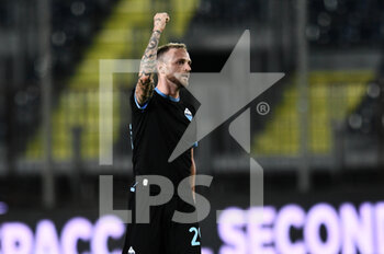 2021-08-21 - Manuel Lazzari (SS Lazio) celebrating after score the goal - EMPOLI FC VS SS LAZIO - ITALIAN SERIE A - SOCCER
