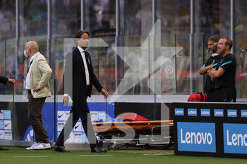 2021-08-21 - Simone Inzaghi Head Coach of FC Internazionale during the Serie A 2021/22 football match between FC Internazionale and Genoa CFC at Giuseppe Meazza Stadium, Milan, Italy on August 21, 2021 - Photo FCI / Fabrizio Carabelli - INTER - FC INTERNAZIONALE VS GENOA CFC - ITALIAN SERIE A - SOCCER