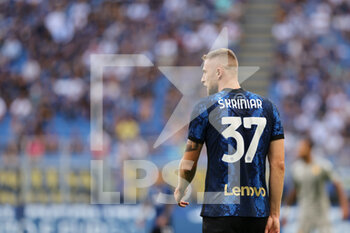 2021-08-21 - Milan Skriniar of FC Internazionale during the Serie A 2021/22 football match between FC Internazionale and Genoa CFC at Giuseppe Meazza Stadium, Milan, Italy on August 21, 2021 - Photo FCI / Fabrizio Carabelli - INTER - FC INTERNAZIONALE VS GENOA CFC - ITALIAN SERIE A - SOCCER
