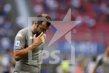 2021-08-21 - Goran Pandev of Genoa CFC reacts during the Serie A 2021/22 football match between FC Internazionale and Genoa CFC at Giuseppe Meazza Stadium, Milan, Italy on August 21, 2021 - Photo FCI / Fabrizio Carabelli - INTER - FC INTERNAZIONALE VS GENOA CFC - ITALIAN SERIE A - SOCCER