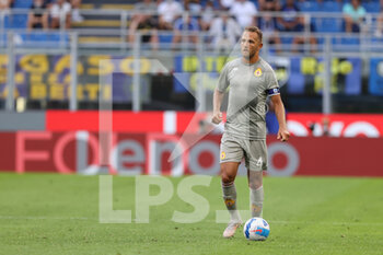 2021-08-21 - Domenico Criscito of Genoa CFC in action during the Serie A 2021/22 football match between FC Internazionale and Genoa CFC at Giuseppe Meazza Stadium, Milan, Italy on August 21, 2021 - Photo FCI / Fabrizio Carabelli - INTER - FC INTERNAZIONALE VS GENOA CFC - ITALIAN SERIE A - SOCCER