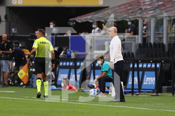 2021-08-21 - Davide Ballardini Head Coach of Genoa CFC reacts during the Serie A 2021/22 football match between FC Internazionale and Genoa CFC at Giuseppe Meazza Stadium, Milan, Italy on August 21, 2021 - Photo FCI / Fabrizio Carabelli - INTER - FC INTERNAZIONALE VS GENOA CFC - ITALIAN SERIE A - SOCCER