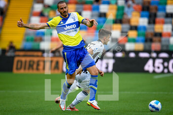 2021-08-22 - Fallo di Ignacio Pussetto (Udinese) su Leonardo Bonucci (Juventus) - UDINESE CALCIO VS JUVENTUS FC - ITALIAN SERIE A - SOCCER