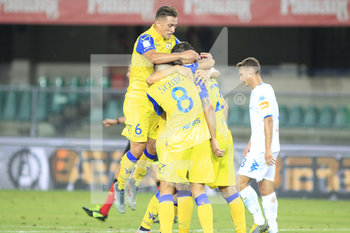 2019-08-30 - l´esultanza di Djordjevic con i compagni di squadra dopo il gol del pareggio - CHIEVO VERONA VS EMPOLI - ITALIAN SERIE B - SOCCER