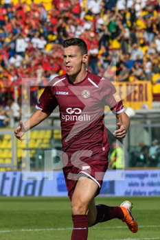 2019-10-05 - Davide Marsura (L) autore del gol del vantaggio del Livorno 1 a 0 - LIVORNO VS CHIEVO - ITALIAN SERIE B - SOCCER