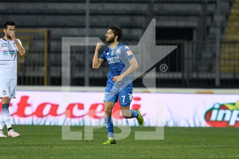 2020-02-01 - Leonardo Mancuso (Empoli) esultanza gol 2-0 - EMPOLI VS CROTONE - ITALIAN SERIE B - SOCCER