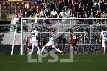 2020-02-15 - Raul Asencio (Cosenza) segna il gol dello 0-1 - LIVORNO VS COSENZA - ITALIAN SERIE B - SOCCER