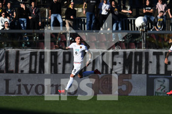 2020-02-15 - Raul Asencio (cosenza) esultanza gol 0-1 - LIVORNO VS COSENZA - ITALIAN SERIE B - SOCCER