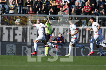 2020-02-15 - Raul Asencio (Cosenza) esultanza gol 0-1 - LIVORNO VS COSENZA - ITALIAN SERIE B - SOCCER