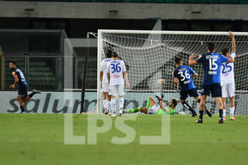 2020-08-04 - Luca Garritano del Chievo esulta dopo aver segnato il gol dell'1-0 - PLAYOFF - CHIEVO VS EMPOLI - ITALIAN SERIE B - SOCCER