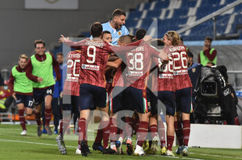 2020-09-27 - Lesultanza dei giocatori della Reggiana dopo il gol dell'1-0 - REGGIANA VS PISA - ITALIAN SERIE B - SOCCER