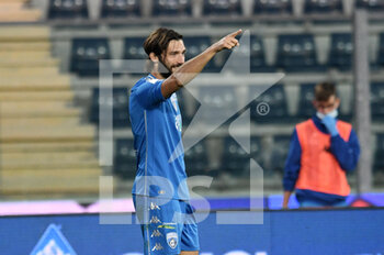 2020-11-07 - Leonardo Mancuso of Empoli FC celebrates after scoring a goal - EMPOLI VS REGGINA - ITALIAN SERIE B - SOCCER
