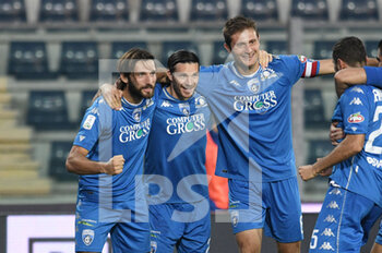 2020-11-07 - Leonardo Mancuso of Empoli FC celebrates after scoring a goal - EMPOLI VS REGGINA - ITALIAN SERIE B - SOCCER