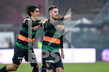2020-11-28 - Mattia Aramu (Venezia) celebrates after scoring a goal - VENEZIA FC VS ASCOLI CALCIO - ITALIAN SERIE B - SOCCER