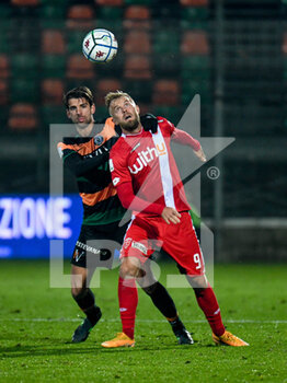 2020-12-11 - Christian Gytkjaer (Monza) fights for the ball against Cristian Molinaro (Venezia) - VENEZIA VS MONZA - ITALIAN SERIE B - SOCCER