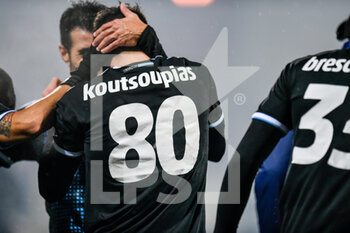 2020-12-30 - Ilias Koutsoupias (Virtus Entella) celebrates after scoring the 0-1 goal - VICENZA VS VIRTUS ENTELLA - ITALIAN SERIE B - SOCCER