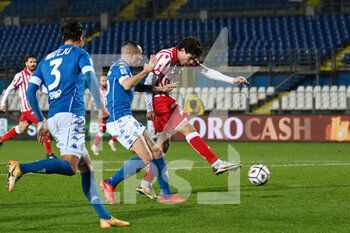 2021-01-04 - Jacopo Da Riva segna di destro il gol dello 0-1 per il Vicenza - BRESCIA VS VICENZA - ITALIAN SERIE B - SOCCER