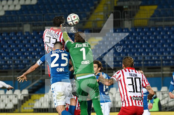 2021-01-04 - Daniel Cappelletti segna di testa il gol dello 0-2 per il Vicenza - BRESCIA VS VICENZA - ITALIAN SERIE B - SOCCER