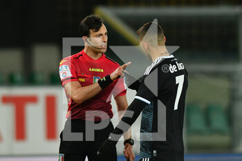 2021-01-15 - Arbitro Paterna and e Giuseppe De Luca (Entella) - AC CHIEVOVERONA VS VIRTUS ENTELLA - ITALIAN SERIE B - SOCCER