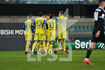 2021-01-15 - Chievo celebrates first goal - AC CHIEVOVERONA VS VIRTUS ENTELLA - ITALIAN SERIE B - SOCCER