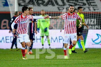 2021-02-09 - Lanzafame Davide celebrates after scoring the 1-2 goal - VICENZA VS MONZA - ITALIAN SERIE B - SOCCER