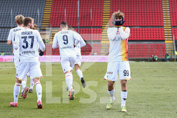 2021-02-13 - Rodriguez (Lecce) esulta per il gol del pareggio - CREMONESE VS LECCE - ITALIAN SERIE B - SOCCER