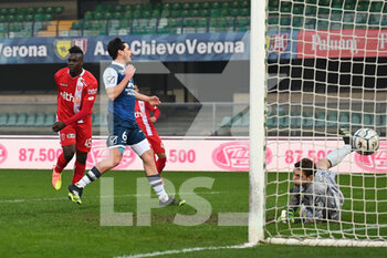 2021-02-20 - Mario Balotelli (Monza) scores 0-1 - AC CHIEVOVERONA VS AC MONZA - ITALIAN SERIE B - SOCCER