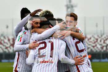 2021-02-20 - Karim Laribi (Reggiana 1919) celebrates after scoring the 0-2 goal - AS CITTADELLA VS AC REGGIANA - ITALIAN SERIE B - SOCCER