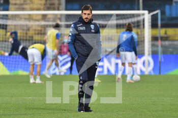 2021-02-20 - L'allenatore dell'Empoli Alessio Dionisi durante il riscaldamento delle squadre - PISA VS EMPOLI - ITALIAN SERIE B - SOCCER