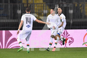 2021-02-26 - Pasquale Mazzocchi (Venezia) esulta dopo aver segnato il gol - EMPOLI VS VENEZIA - ITALIAN SERIE B - SOCCER