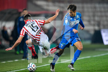 2021-03-13 - Matteo Bruscagin (LR Vicenza Virtus) and Samuele Ricci (Empoli FC) in action - RL VICENZA VS EMPOLI FC - ITALIAN SERIE B - SOCCER