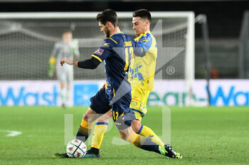 2021-03-16 - Marcos Curado (Frosinone) and Mattia Viviani (Chievo) - AC CHIEVOVERONA VS FROSINONE CALCIO - ITALIAN SERIE B - SOCCER